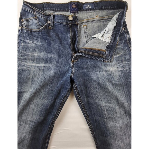 Rock & Republic Relaxed Straight Mens Blue Denim Jeans Size 38X32 - Picture 4 of 12